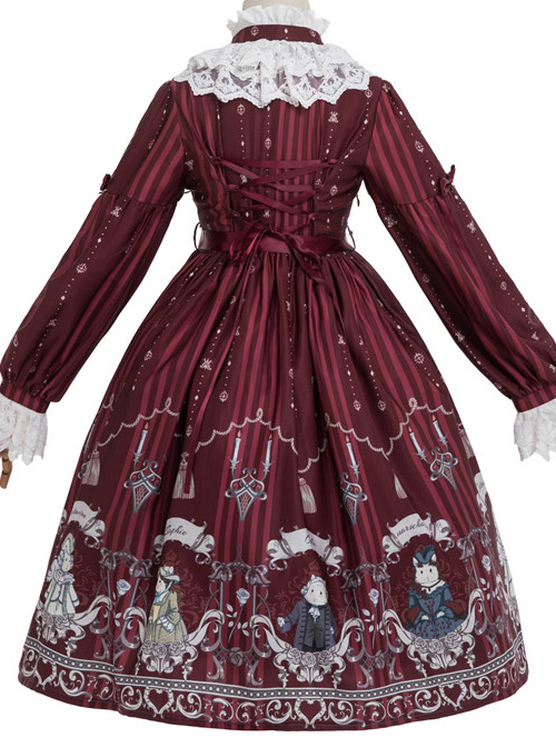 Magic Tea Party Rose Knight Long Sleeve Dress Classic Lolita OP
