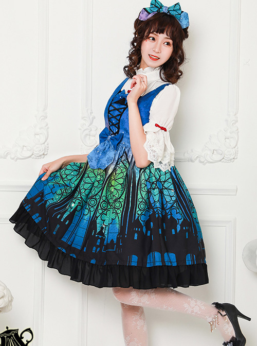 Magic Tea Party City Of Aurora Series Classic Lolita Chinese Style Short Sleeve Shirt