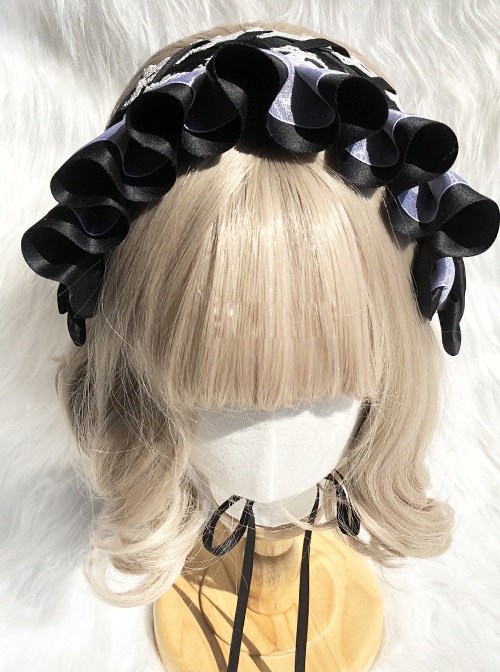 Heart Pendant Bowknot Lace Sweet Lolita Ruffle Headband