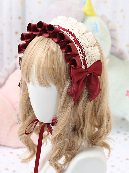 Cotton Bowknot Lace Sweet Lolita Multicolor Headband