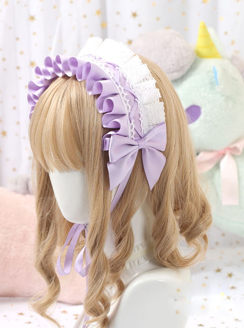 Cotton Bowknot Lace Sweet Lolita Multicolor Headband