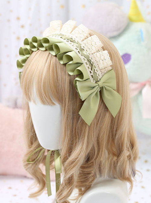 Cotton Bowknot Lace Sweet Lolita Multicolor Headband