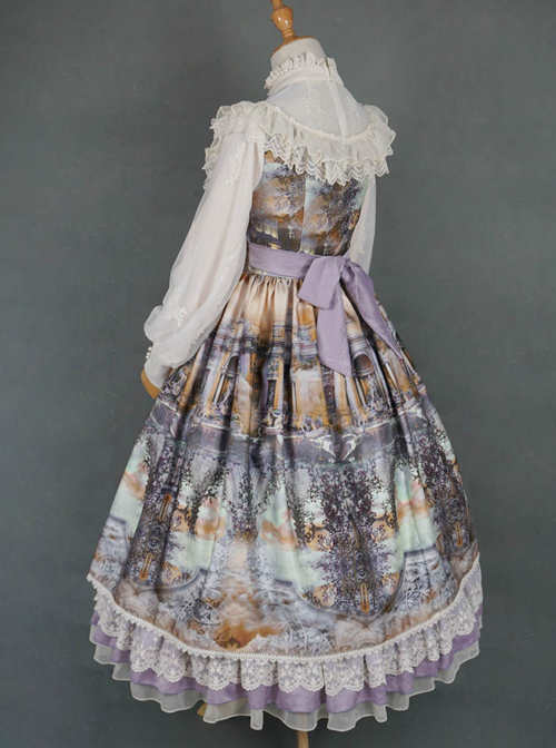 Dusk Of The Gods Series OP Retro Ruffle Classic Lolita Long Sleeve Dress