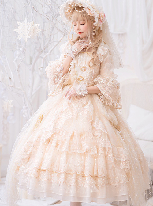 Moonlight Dance Party Series OP Palace Style Classic Lolita Gorgeous Dress