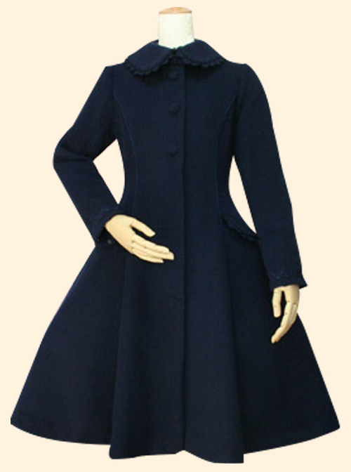 Retro Slim Autumn Winter Classic Lolita Coat And Cloak Set