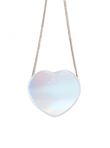 Cute Heart-Shaped Chain Sweet Lolita Laser Shoulder Bag