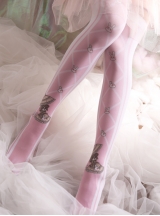 Pink Cute Alice Rabbit Sweet Lolita Thigh Socks