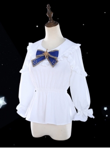 *Star Dream Magic Array* Series White Classic Lolita Long-sleeve Shirt