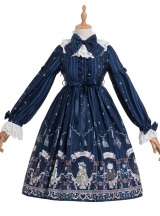 Magic Tea Party Rose Knight Long Sleeve Dress Classic Lolita OP