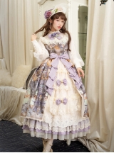 Dusk Of The Gods Series OP Retro Ruffle Classic Lolita Long Sleeve Dress