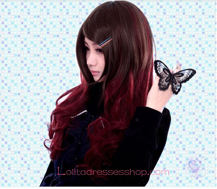 Lolita Gothic Maid Sweet Red Wine Wig