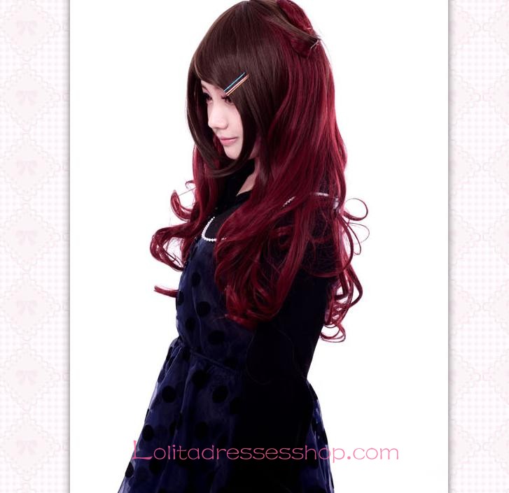 Lolita Gothic Maid Sweet Red Wine Wig