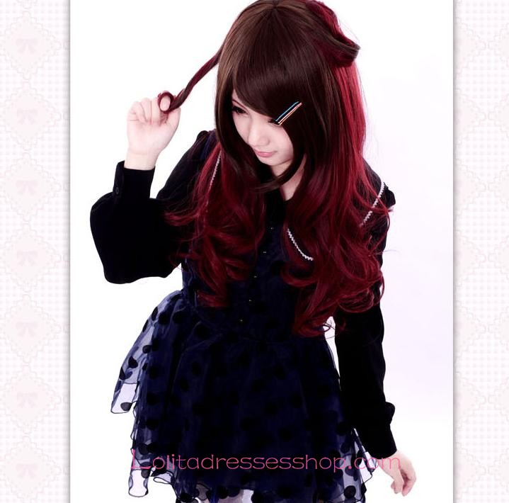 Lolita Gothic Maid Sweet Red Wine Wig