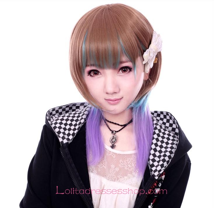 Lolita Short Brown Maid Sweet Cosplay Wig