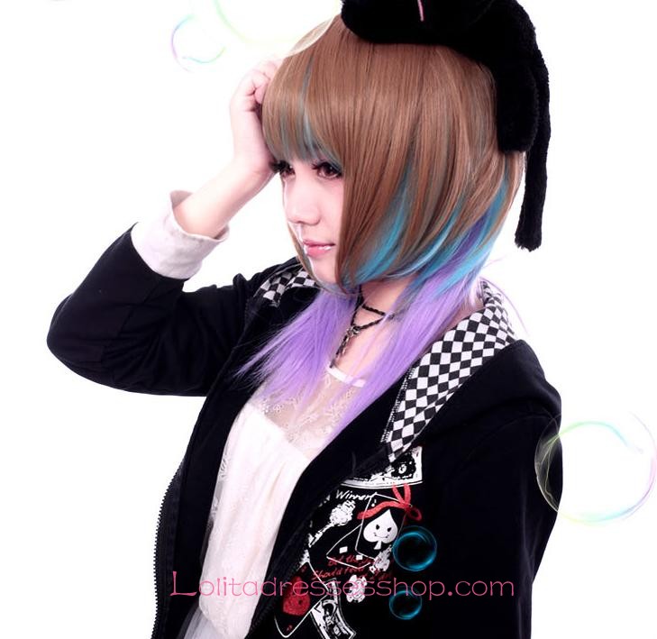 Lolita Short Brown Maid Sweet Cosplay Wig