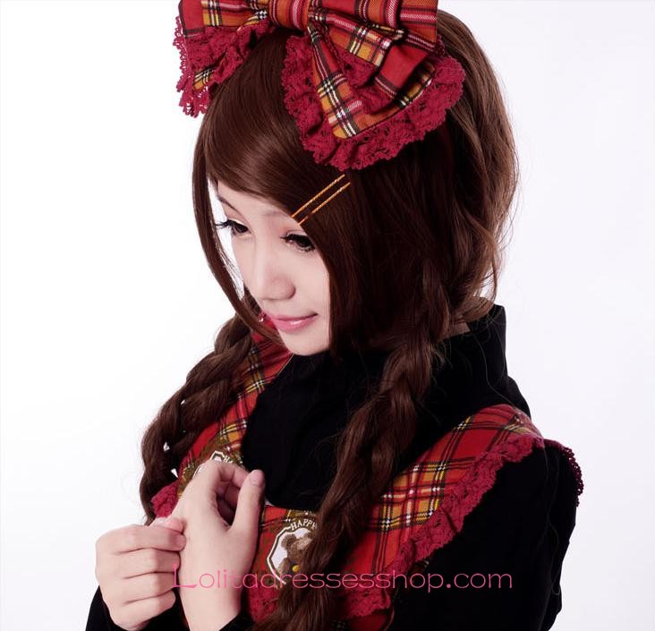 Lolita Brown Long Maid Sweet Cosplay Wig